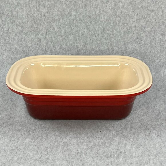 Le Creuset Rectangular Ceramic Casserole Baking Dish Baker 11x7 Red Stoneware - Picture 3 of 10